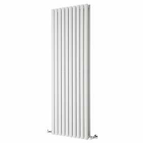 Metro Vertical Radiator - White - Double Panel (1800mm High) 590mm Wide