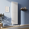 Metro Vertical Radiator - White - Double Panel (1800mm High) 590mm Wide