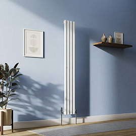 Metro Vertical Radiator - White - Single Panel (1600x236mm)
