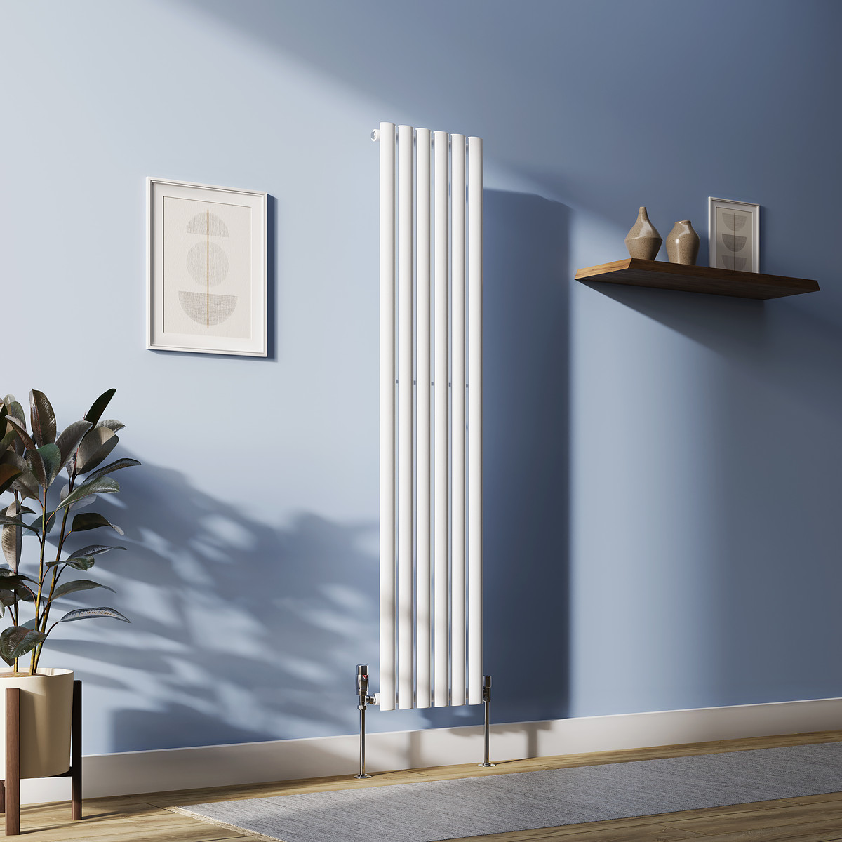 Compact Vertical Line Radiators Metro Vertical Radiator (1600mm x 354mm) | Single Panel Design ...