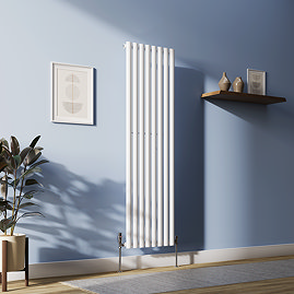 Metro Vertical Radiator - White - Single Panel (1600mm High) 472mm Wide