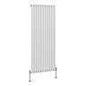 Metro Vertical Radiator - White - Single Panel (1600mm High) 649mm Wide