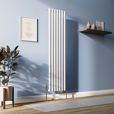 Metro Vertical Radiator - White - Single Panel (1600mm High)