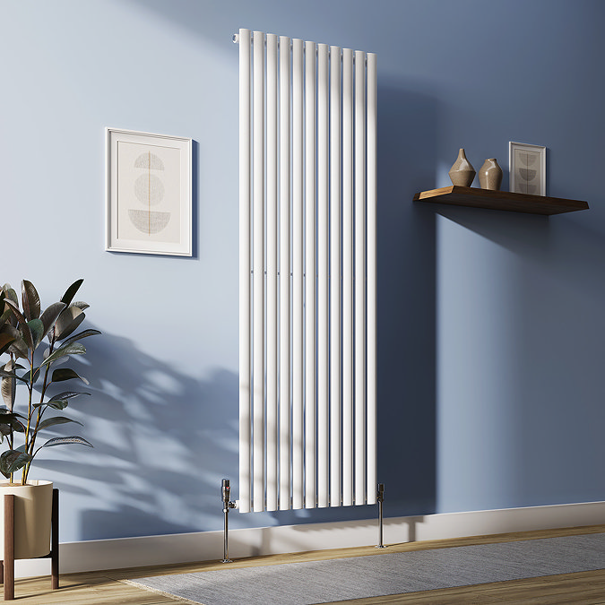 Metro Vertical Radiator - White - Single Panel (1800mm High) 649mm Wide