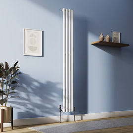 Metro Vertical Radiator - White - Single Panel (1800x236mm)