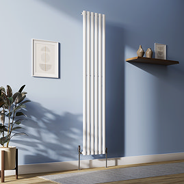 Metro Vertical Radiator - White - Single Panel (1800mm High) 354mm Wide