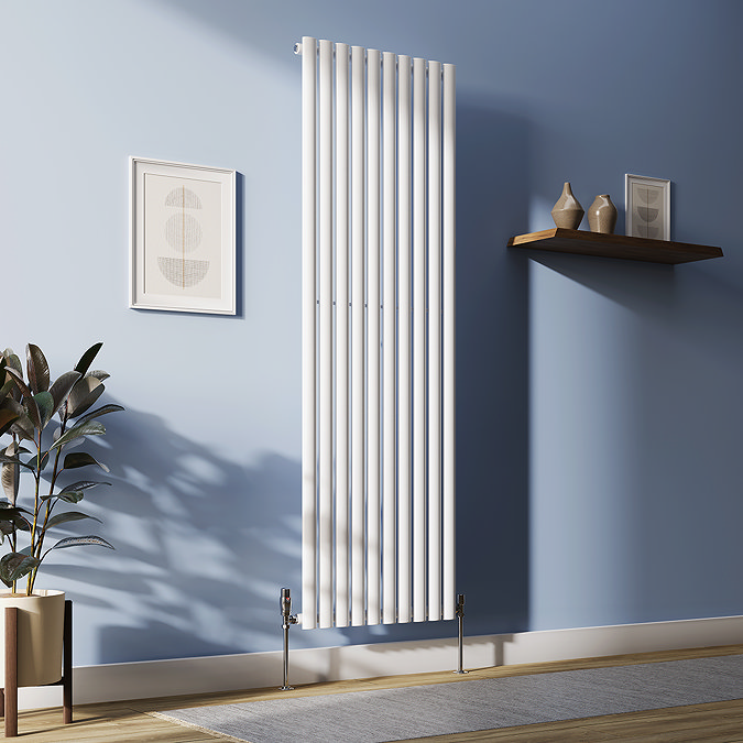 Metro Vertical Radiator - White - Single Panel (1800mm High) 649mm Wide