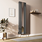 Metro Vertical Radiator with Mirror - Anthracite - Double Panel (H1800 x W500mm)