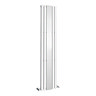 Metro Vertical Radiator with Mirror - White - Double Panel (H1800 x W382mm)  Feature Large Image