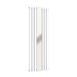 Metro Vertical Radiator with Mirror - White - Double Panel (H1600 x W500mm)