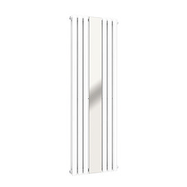 Metro Vertical Radiator with Mirror - White - Double Panel (H1600 x W500mm)