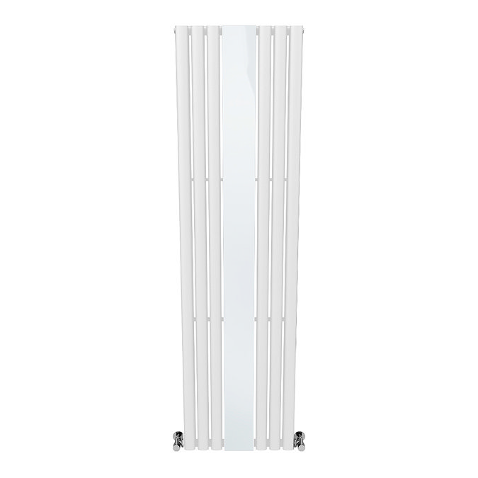 Metro Vertical Radiator with Mirror - White - Double Panel (H1800 x W500mm)  Feature Large Image