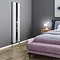 Metro Vertical Radiator with Mirror - White - Double Panel (H1800 x W500mm) Large Image
