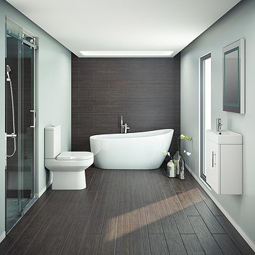 Miami Modern Slipper Bathroom Suite  Profile Large Image