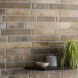 Michigan Ochre Rustic Brick Effect Tiles - 170 x 520mm