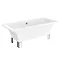 Milan Square Modern Roll Top Bath with Legs - 1520mm Feature Large Image