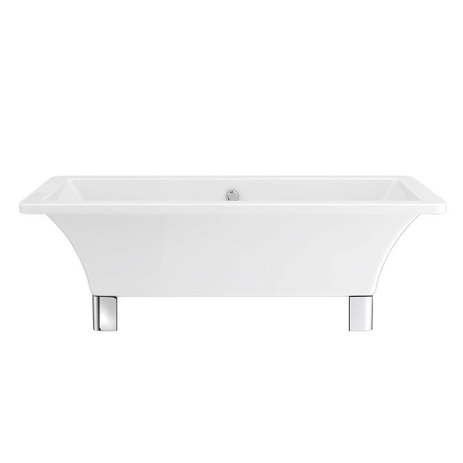 Milan Square Modern Roll Top Bath with Legs - 1520mm Profile Large Image