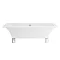 Milan Square Modern Roll Top Bath with Legs - 1520mm Profile Large Image