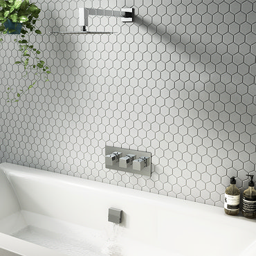 Milan 2 Outlet Shower System (Fixed Shower Head + Overflow Bath Filler)  Profile Large Image