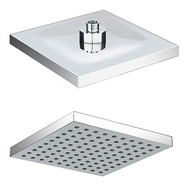 Milan 200 x 200mm Square Shower Head with Swivel Joint Large Image