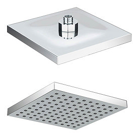 Milan 200 x 200mm Square Shower Head with Swivel Joint Large Image