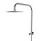 Milan 200 x 200mm Square Shower Kit with Fixed Head, Integrated Diverter + Hose