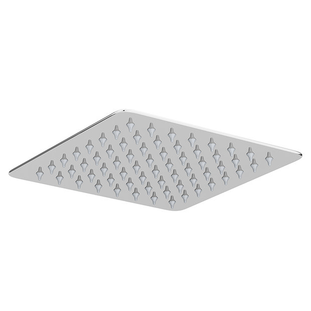 Milan 200 x 200mm Square Shower Kit with Fixed Head, Integrated Diverter + Hose  Profile Large Image