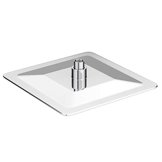 Milan 200 x 200mm Ultra-Thin Square Shower Head with Straight Shower Arm