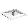 Milan 200 x 200mm Ultra-Thin Square Shower Head with Straight Shower Arm