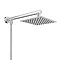 Milan 200mm Slim Rainfall Shower Head with 1.25m Flexible Hose  Profile Large Image