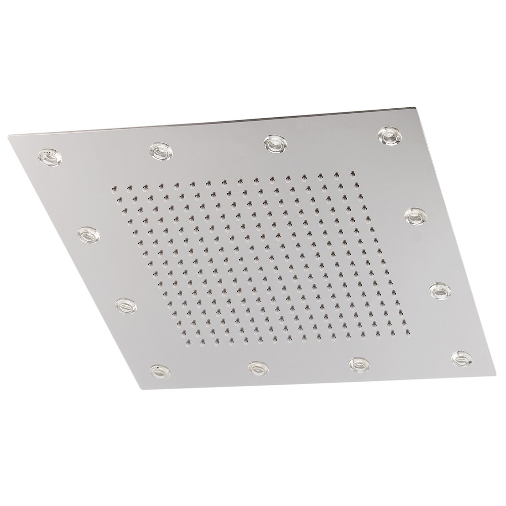 Milan 400mm LED Illuminated Fixed Ceiling Mounted Square Shower Head