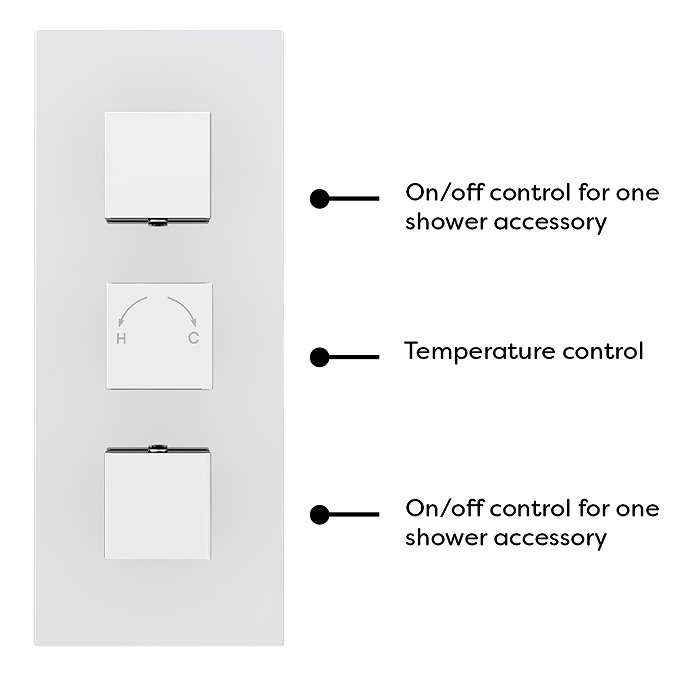 Milan 400mm LED Square Shower Package with Concealed Valve + Handset