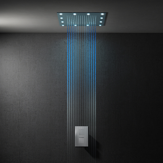 Milan 400mm LED Square Shower Package with Concealed Valve Large Image
