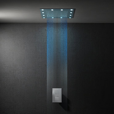 Milan 400mm LED Square Shower Package with Concealed Valve
