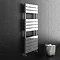Milan 500mm x 1213mm Heated Towel Rail (incl. Valves + Electric Heating Kit)  Standard Large Image