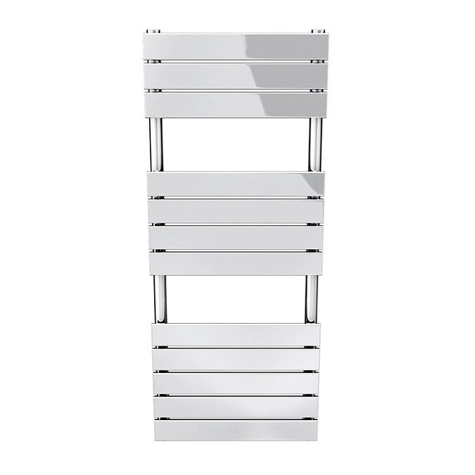 Milan 500mm x 1213mm Heated Towel Rail (incl. Valves + Electric Heating Kit)  In Bathroom Large Imag