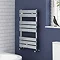 Milan 500 x 840mm Heated Towel Rail (incl. Valves + Electric Heating Kit)  additional Large Image