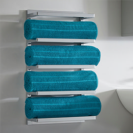 Milan 5 Tier Towel Rack - Chrome Medium Image