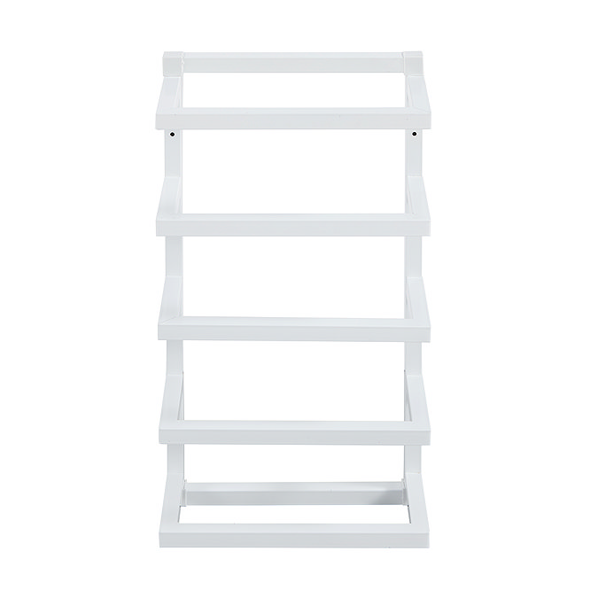 Milan 5 Tier Wall Mounted Towel Rack - Matt White