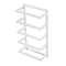 Milan 5 Tier Wall Mounted Towel Rack - Matt White