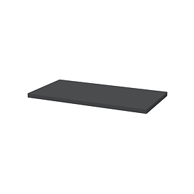 Milan 500mm WC Unit Top - Soft Black - Depth 260mm