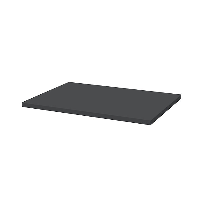 Milan 500mm WC Unit Top - Soft Black - Depth 360mm