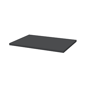 Milan 500mm WC Unit Top - Soft Black - Depth 360mm