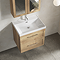 Milan 600mm Autumn Oak Framed 2-Drawer Wall Hung Vanity Unit