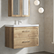 Milan 800mm Autumn Oak Framed 2-Drawer Wall Hung Vanity Unit