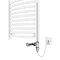 Milan 840 x 493mm Curved Heated Towel Rail (incl. Valves + Electric Heating Kit)  Profile Large Imag