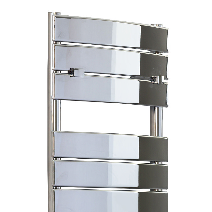 Milan 840 x 493mm Curved Heated Towel Rail (incl. Valves + Electric Heating Kit)  Standard Large Ima