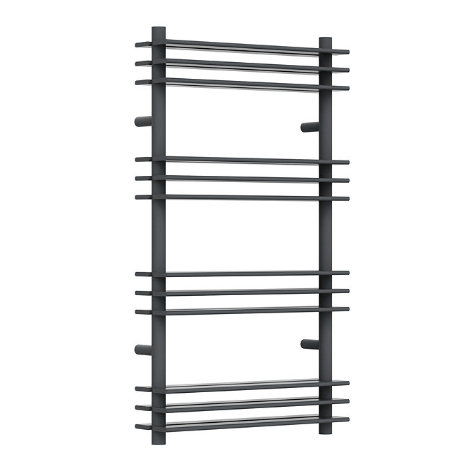 Milan Anthracite 1100 x 600mm Designer Shelf Heated Towel Rail