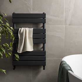 Milan Anthracite 800 x 500mm Double Panel Heated Towel Rail