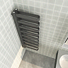 Milan Anthracite U-Shaped Heated Towel Rail - 1300 x 400mm  Profile Large Image